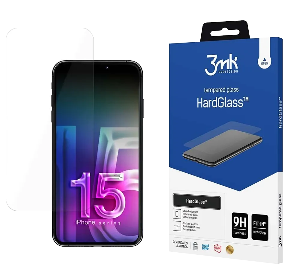 Apsauginis stiklas Apple iPhone 15 (3mk)