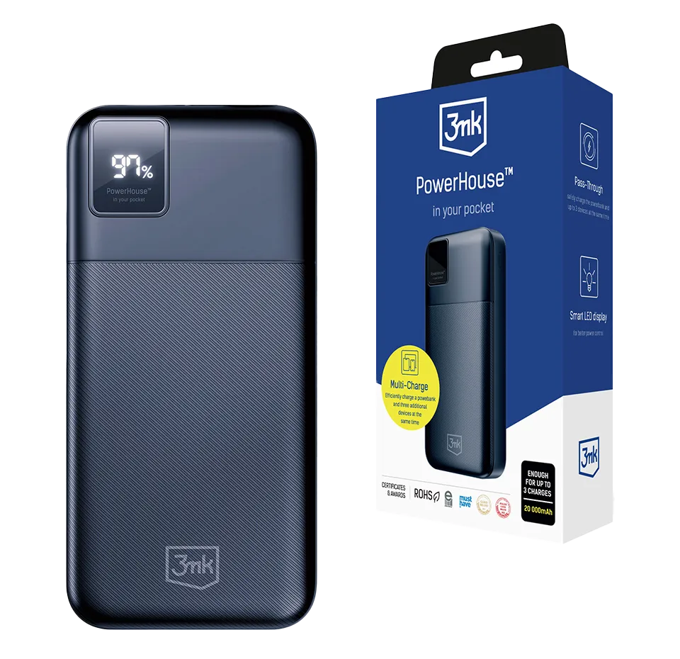 Išorinė baterija PowerHouse 20000mAh, 22.5W (3mk)