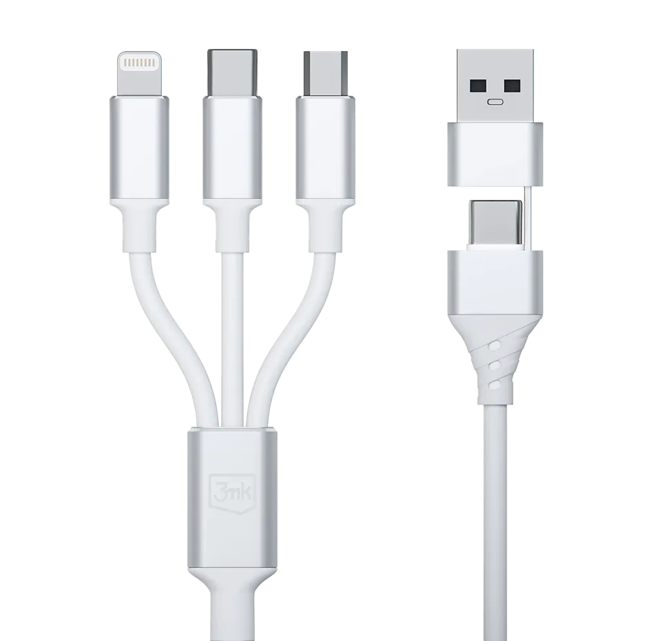 Laidas 3in1 USB-A/C to USB-C/Micro/Lightning, 1.5m (3mk)