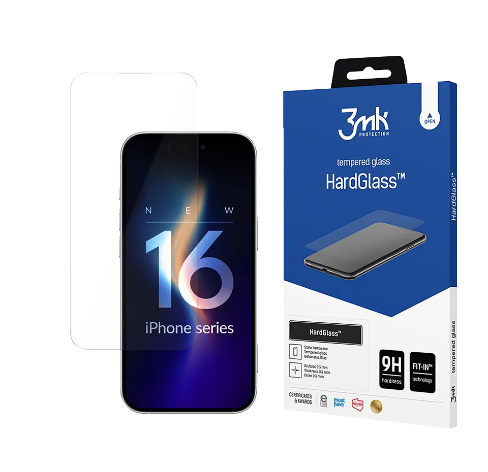Aps. Stiklas Apple iPhone 16 Plus (3mk), skaidrus