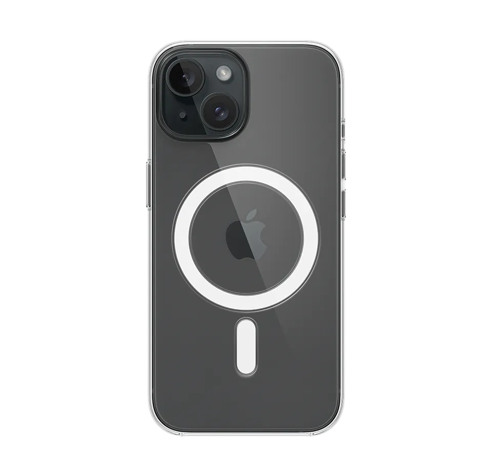 Skaidrus dėklas iPhone 15 su MagSafe (Apple)