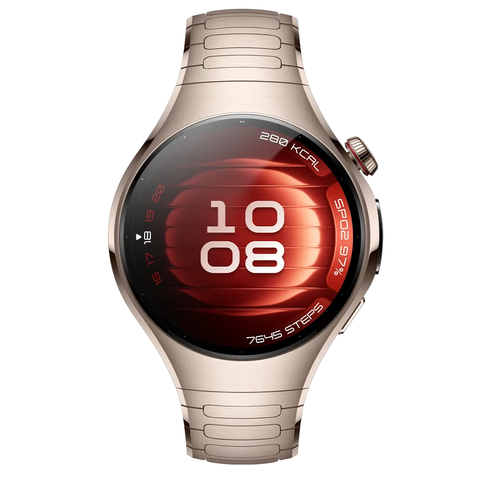 Išmanusis laikrodis Huawei Watch 5 42mm LTE, Stainless Steel Case with Sand Gold Titanium Strap