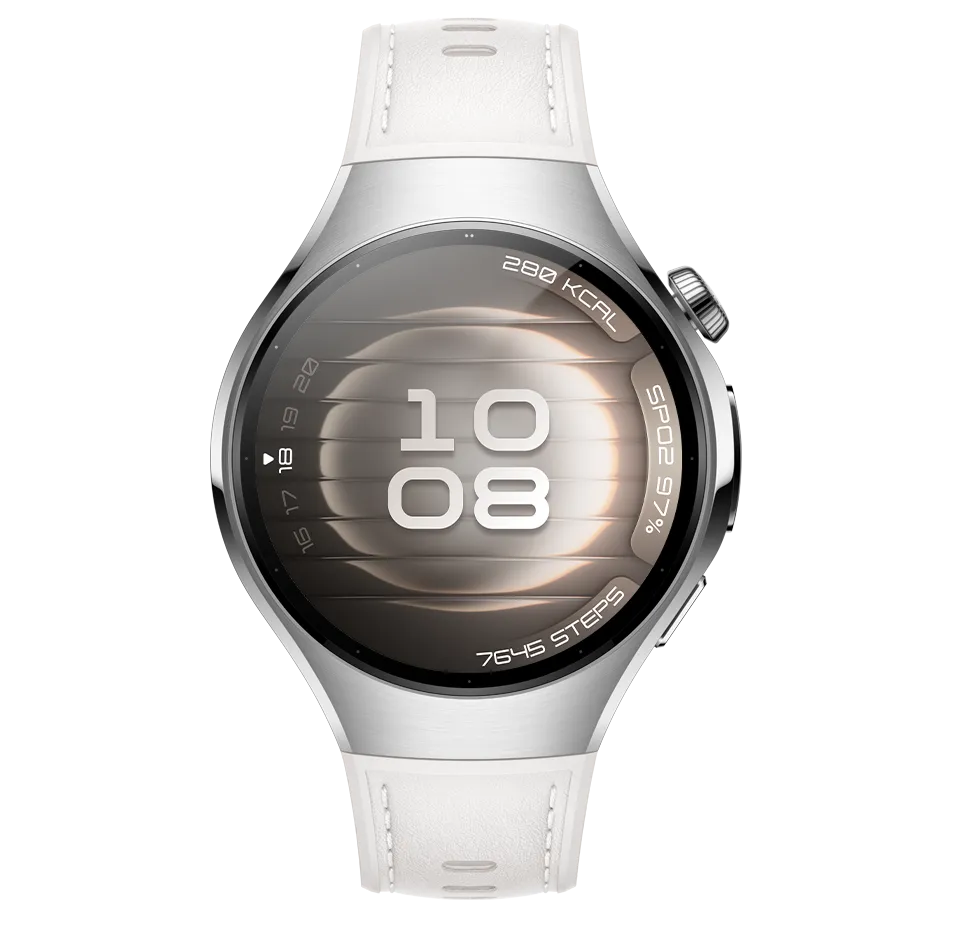 Išmanusis laikrodis Huawei Watch 5 42mm LTE, Stainless Steel Case with White Composite Strap