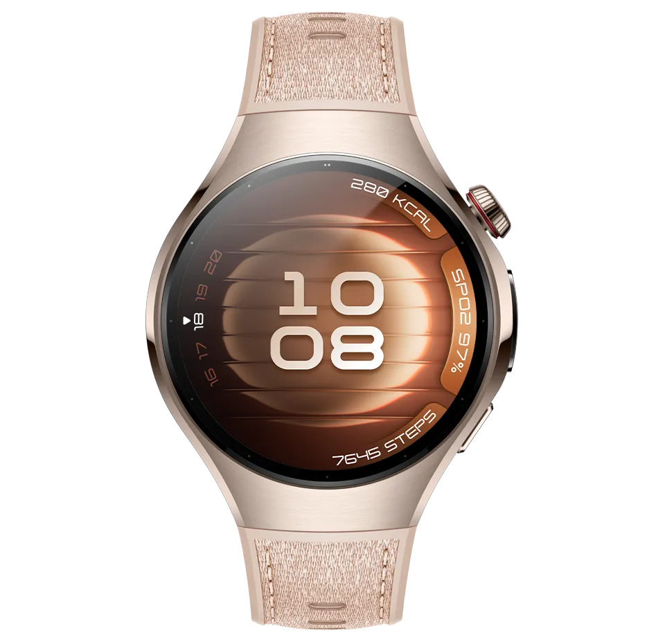 Išmanusis laikrodis Huawei Watch 5 42mm LTE, Stainless Steel Case with Beige Composite Strap