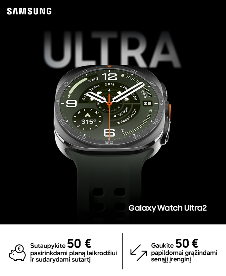 Naujieji išmanieji Samsung Galaxy Watch9, Watch Ultra2 laikrodžiai. Užsisakykite jau dabar.