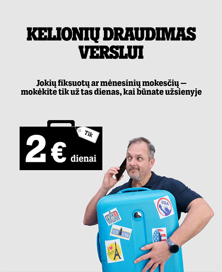 TELE2 kelionių draudimas verslui. Jokių fiksuotų ar mėnesinių mokesčių, mokėkite tik už tas dienas, kai būnate užsienyje. Tik 2 eurai dienai.