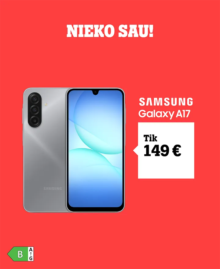 Nieko sau! Samsung Galaxy A17 tik 149 €.