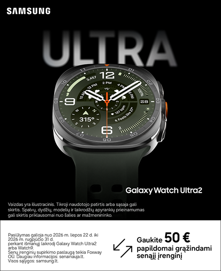 Naujieji išmanieji Samsung Galaxy Watch9, Watch Ultra2 laikrodžiai. Užsisakykite jau dabar.
