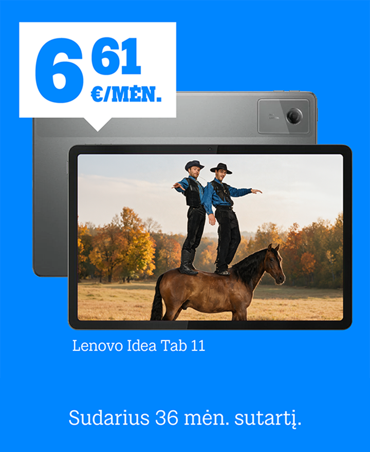 Lenovo Idea Tab tik (128 GB) tik 6,61 € / mėn. Sudarius 36 mėn. sutartį.
