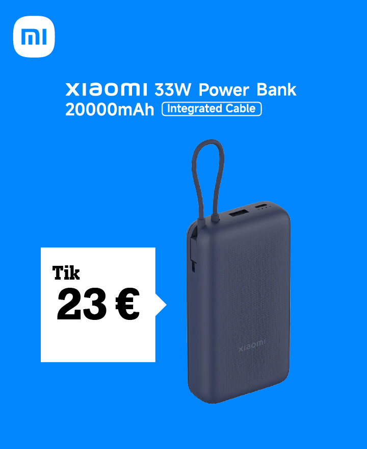 XIaomI 33W Power Bank 20000 mAh tik 23 €