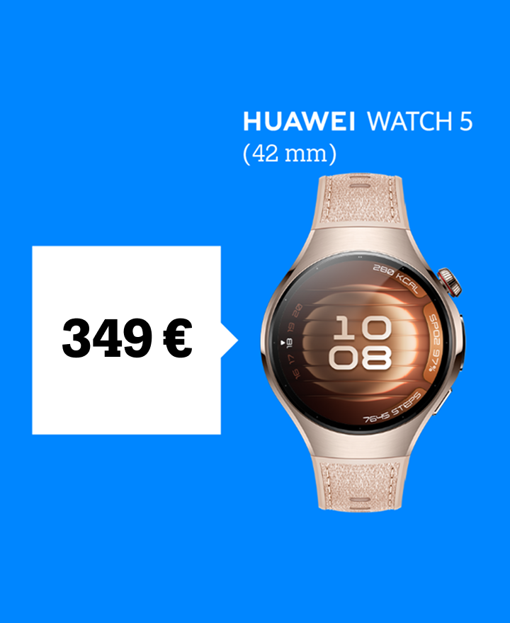 Huawei Watch 5 tik 349 €. 