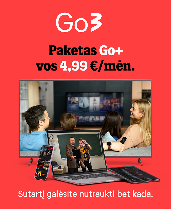 GO3 paketo Go+ pasiūlymas vos už 4,99 € / mėn. Sutartį galėsite nutraukti bet kada.