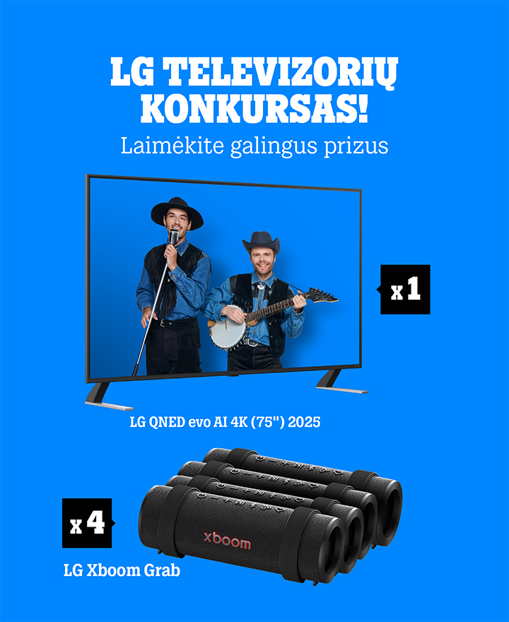 LG TELEVIZORIŲ KONKURSAS! Laimėkite galingus prizus.